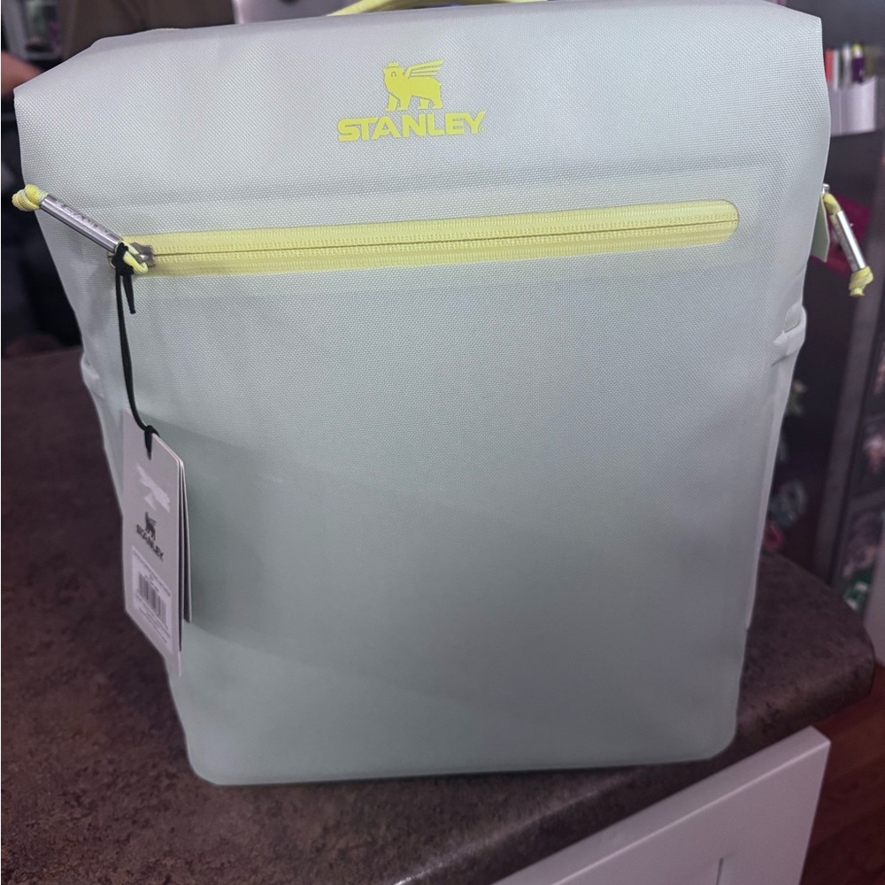 Stanley Midi Cooler Backpack in Light Gray and Yellow